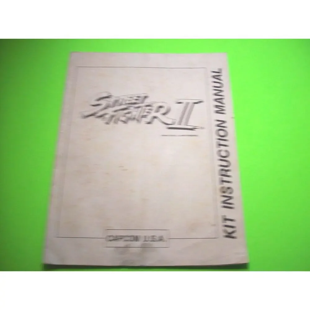 Street Fighter II Original 1990 Video Arcade Game Kit Installation Manual